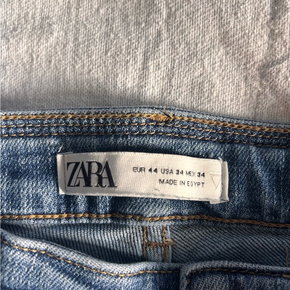 Zara Jeans Women's size 34 Skinny Button Fly Distressed Destroyed Medium Wash - Picture 4 of 7